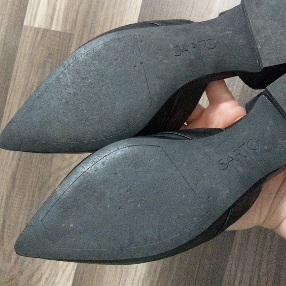 #61.SARTO By Franco Sarto Toby Pointed Toe Flat Women Black Pullons. Size: 9.5 - Picture 7 of 8